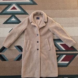 Abercrombie & Fitch Beige Teddy Jacket